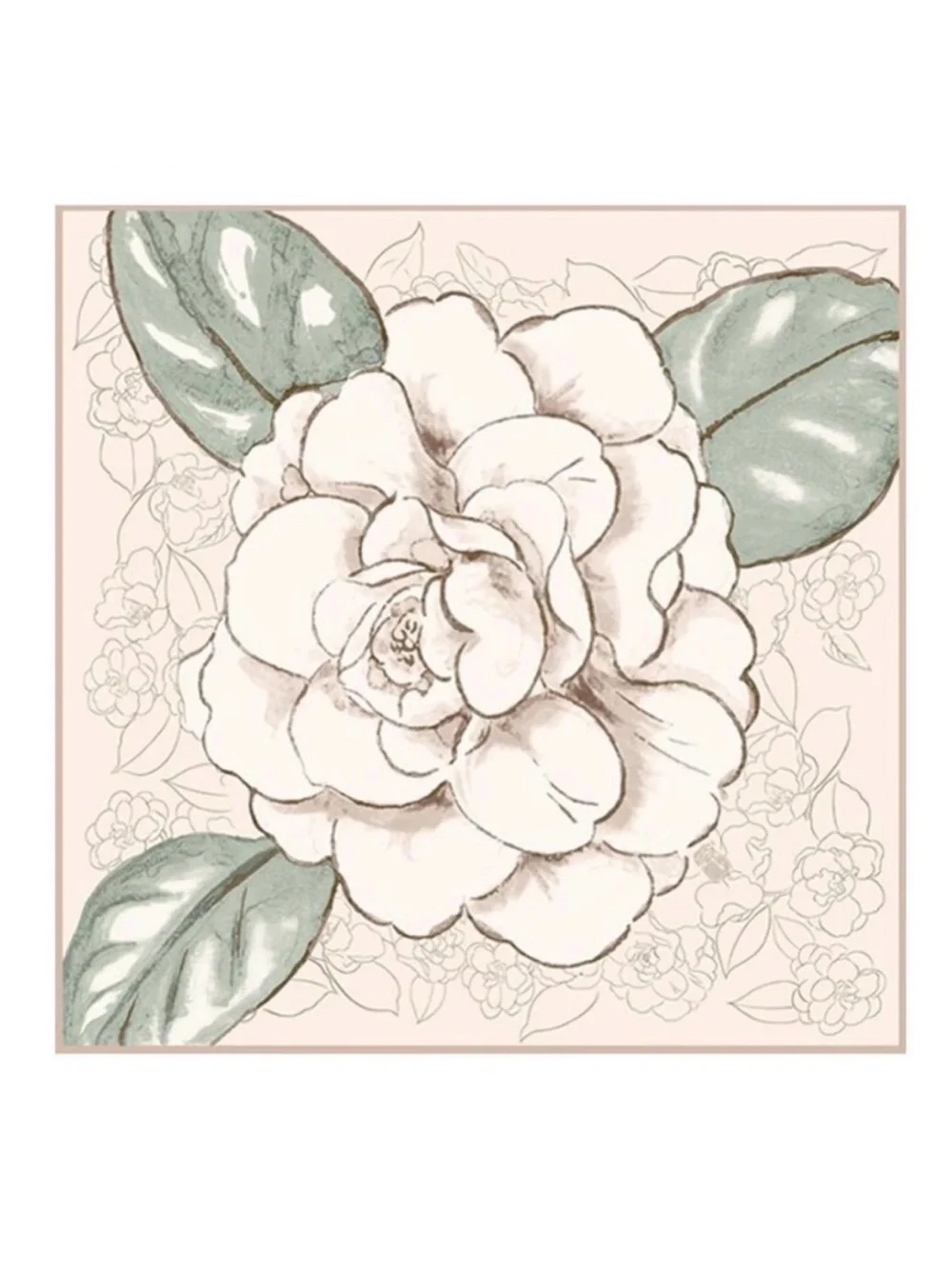 Carolina Lemke Camellia Sunlit Petal Silk Scarf With Hand Rolled Edges